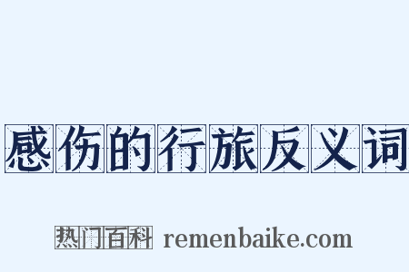 感伤的行旅反义词是什么意思的图片